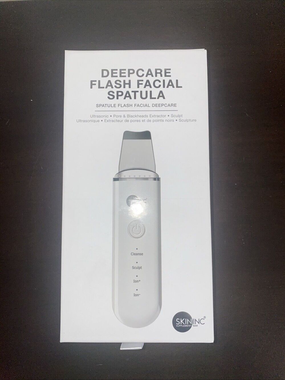 Skin Inc Deepcare Flash Facial Spatula NEW in Box Charged And Turned On